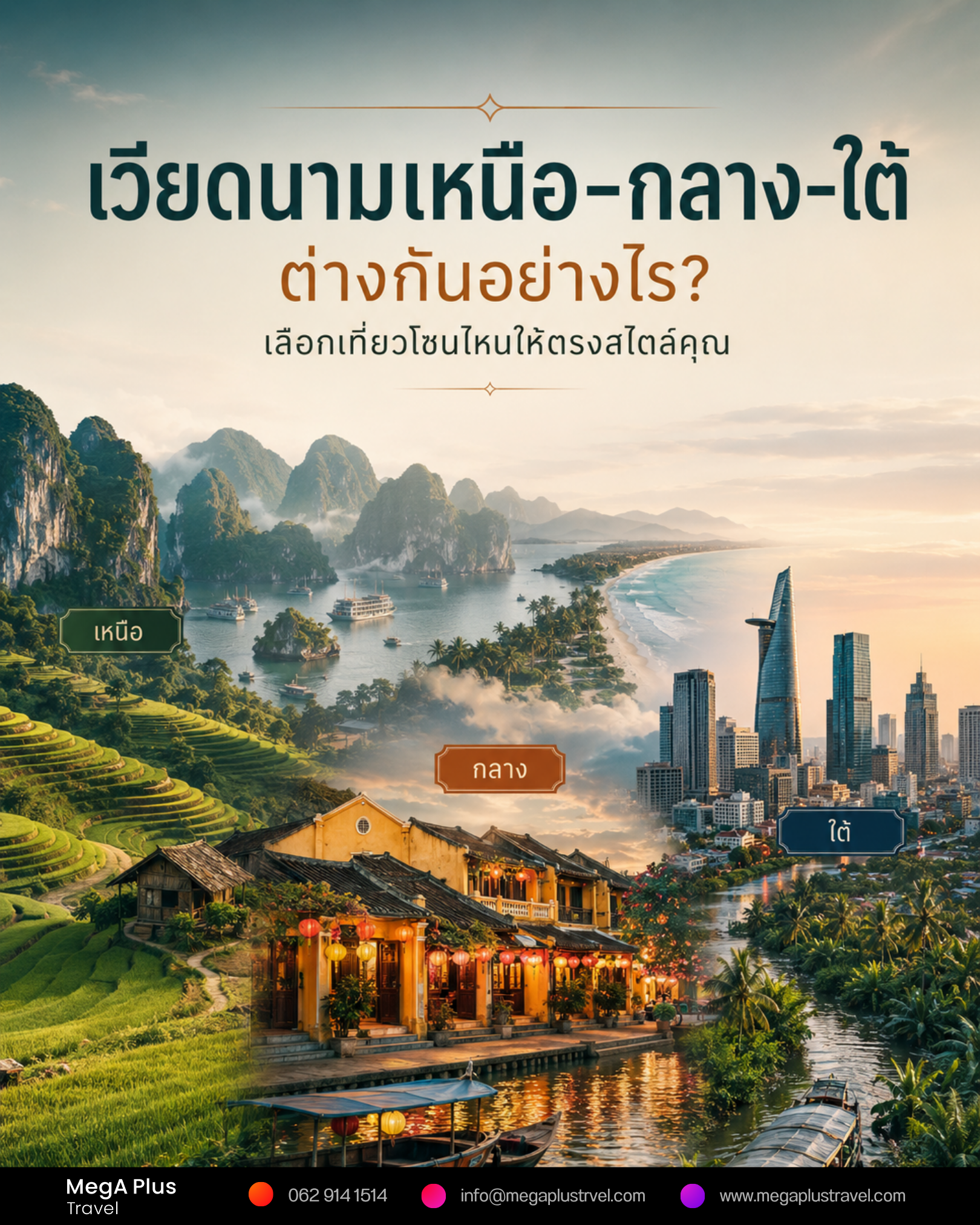 เวียดนามเหนือ กลาง ใต้ ต่างกันอย่างไร?