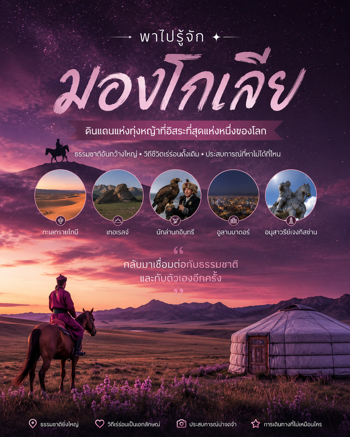 🇲🇳 มองโกเลีย... ดินแดนแห่งทุ่งหญ้าที่อิสระที่สุดแห่งหนึ่งของโลก