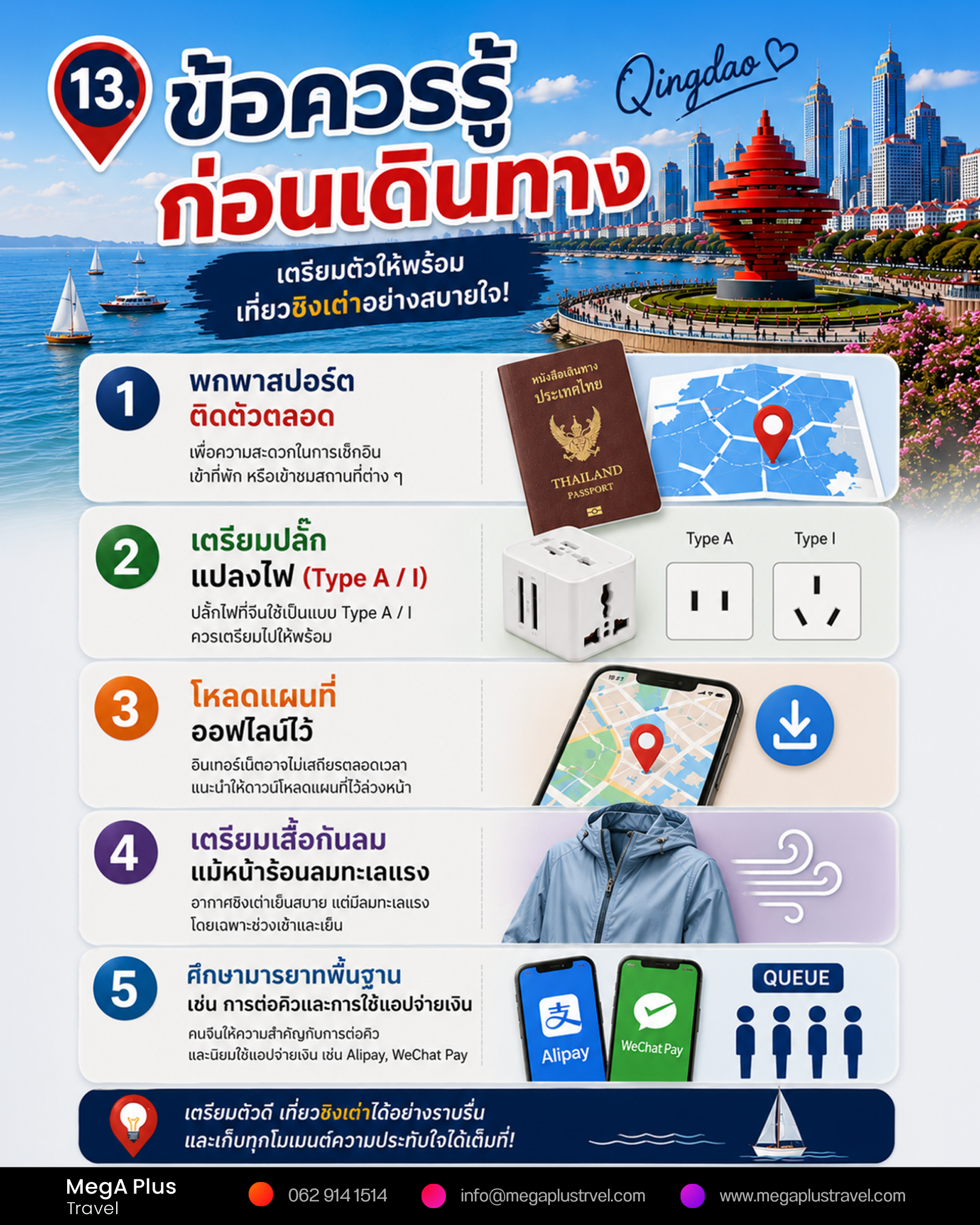 13. ข้อควรรู้ก่อนเดินทาง